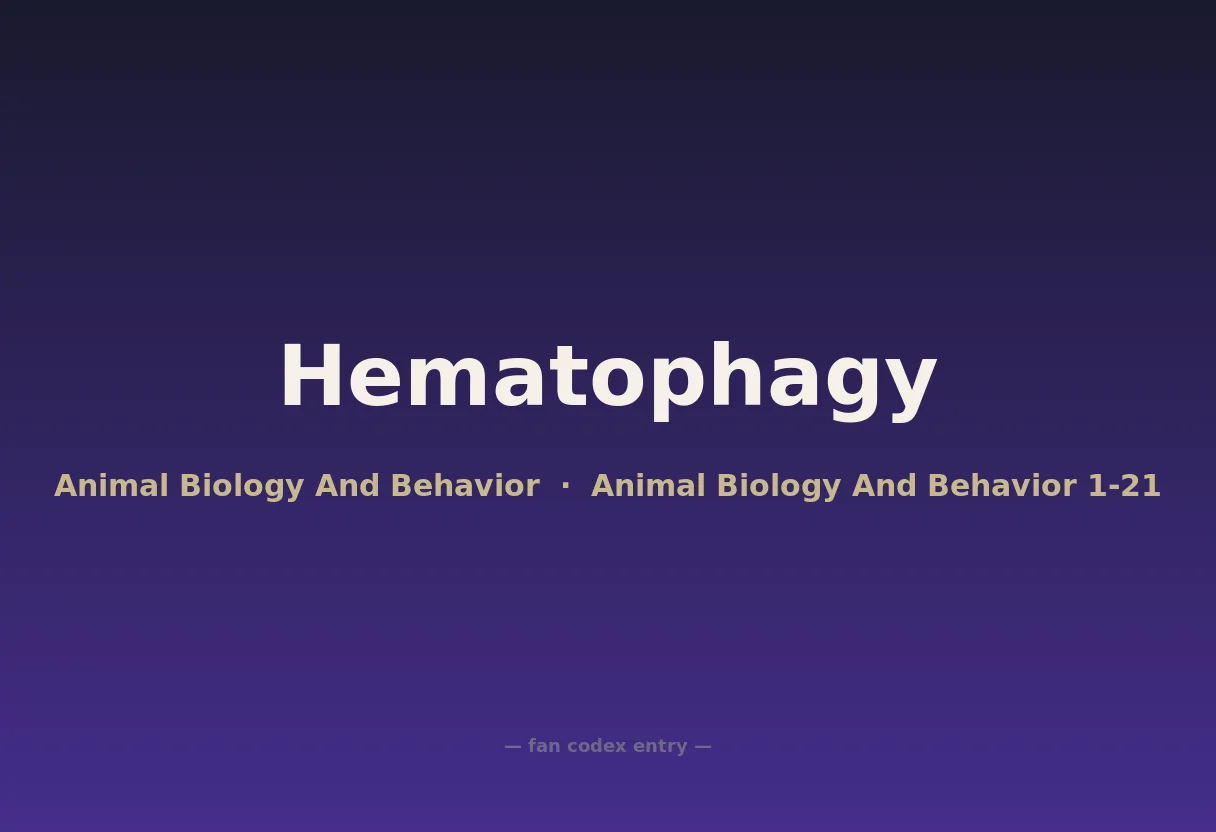 Hematophagy