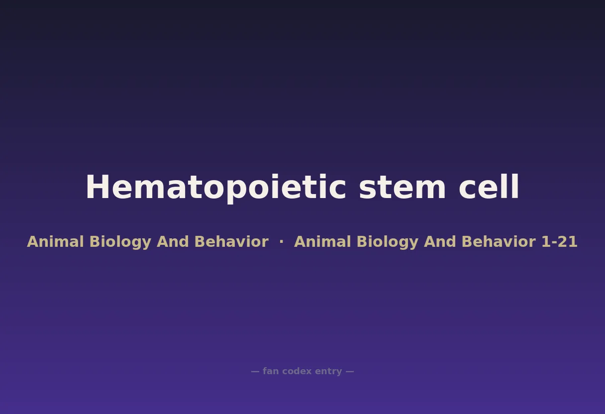 Hematopoietic stem cell