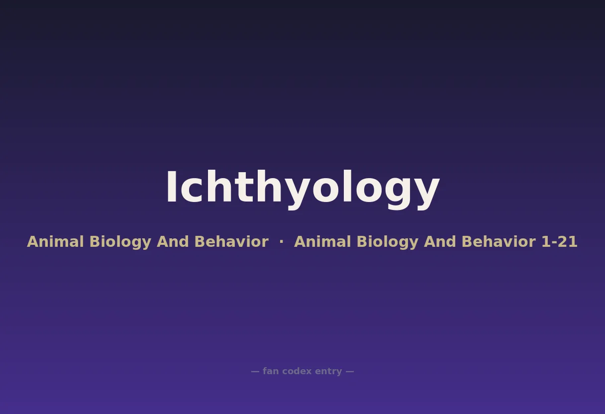 Ichthyology