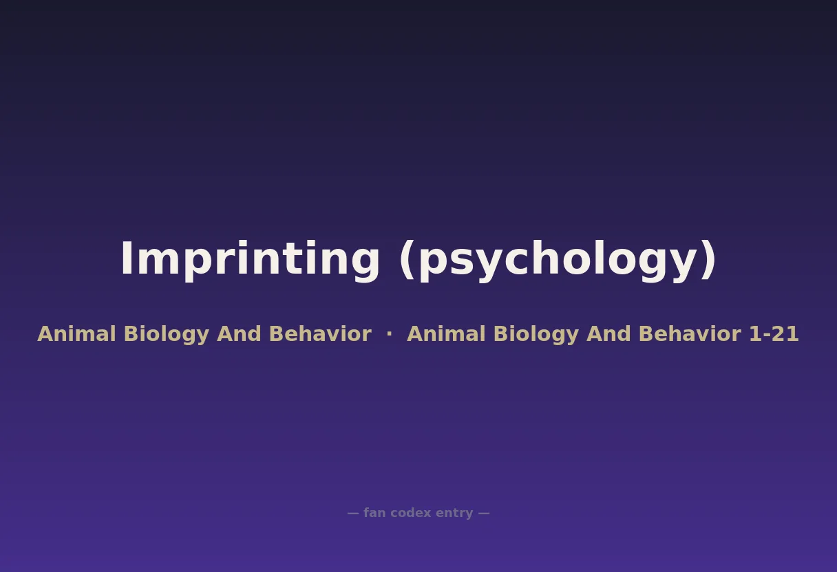 Imprinting (psychology)