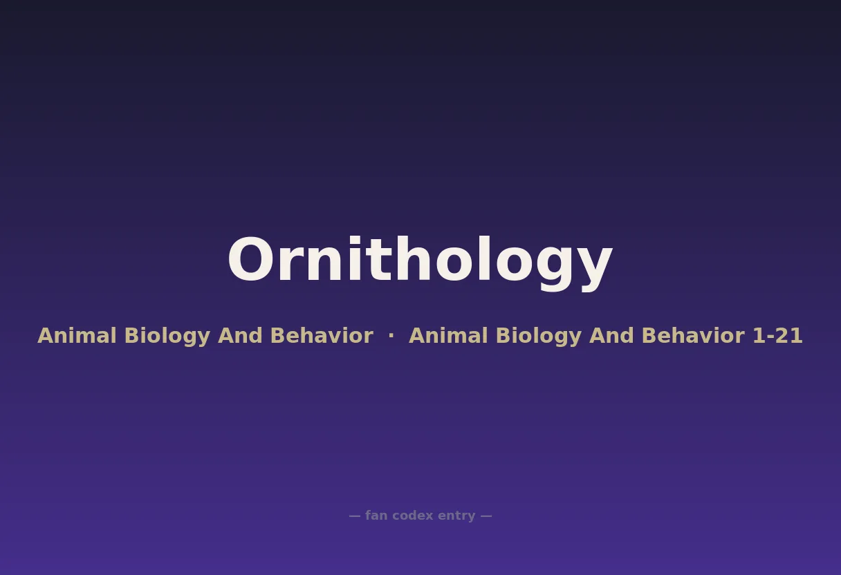Ornithology