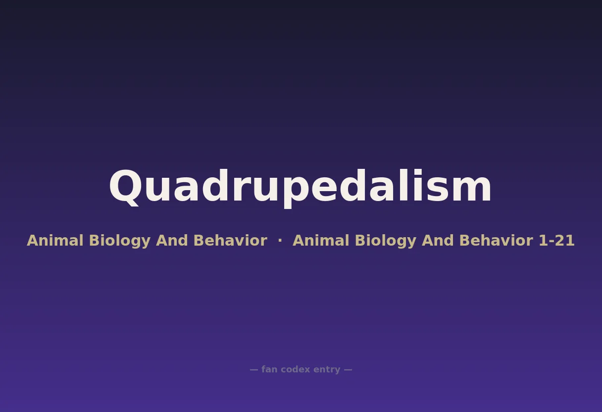 Quadrupedalism