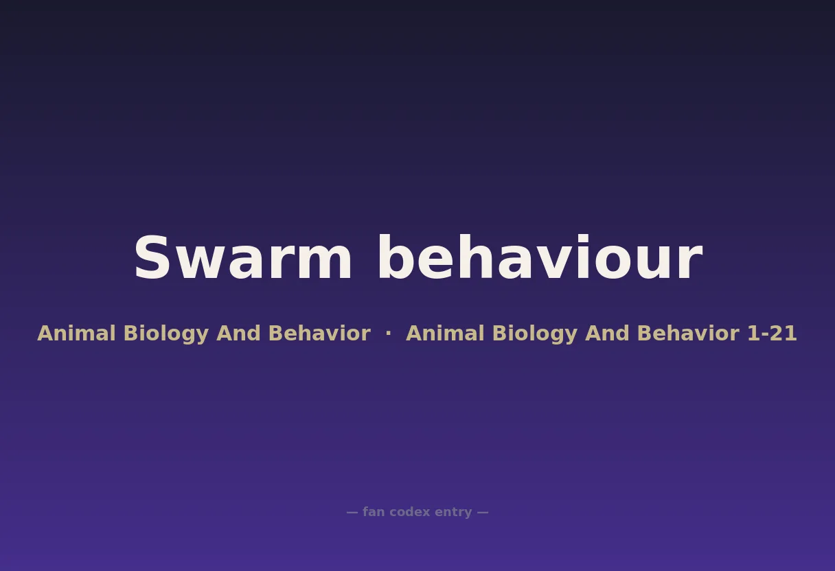 Swarm behaviour